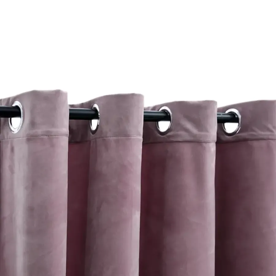 Kant &Amp; Klaar Gordijnen-vidaXL - Gordijn - Roze - Fluweel - 140 x 225 cm - 2 stuks