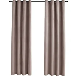 vidaXL - Gordijn - Taupe - Stof - 140 x 245 cm - 2 stuks