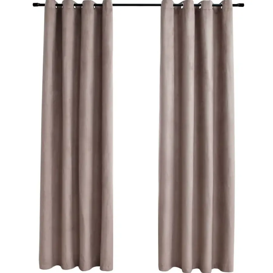 vidaXL - Gordijn - Taupe - Stof - 140 x 245 cm - 2 stuks