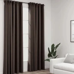 Gordijnen|Kant &Amp; Klaar Gordijnen-vidaXL - Gordijn - Taupe - Stof - 140 x 245 cm - 2 stuks