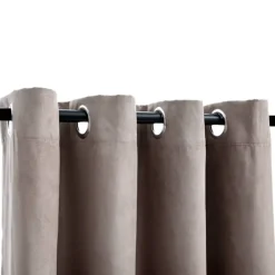 vidaXL - Gordijn - Taupe - Stof - 140 x 175 cm - 2 stuks