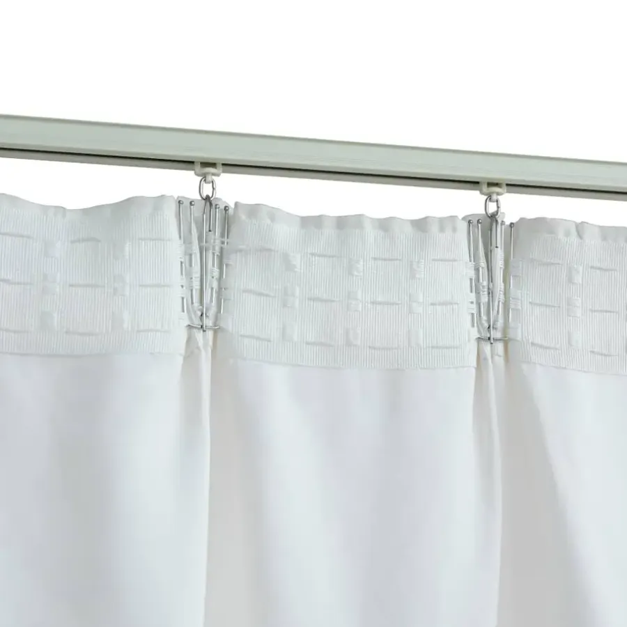 Gordijnen|Kant &Amp; Klaar Gordijnen-vidaXL - Gordijn - Wit - Stof - 140 x 225 cm - 2 stuks