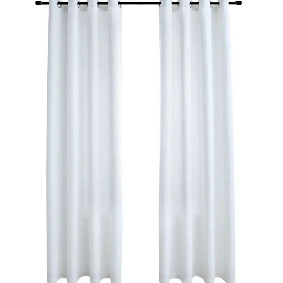 Kant &Amp; Klaar Gordijnen-vidaXL - Gordijn - Wit - Stof - 140 x 175 cm - 2 stuks