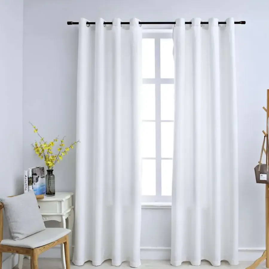 Kant &Amp; Klaar Gordijnen-vidaXL - Gordijn - Wit - Stof - 140 x 175 cm - 2 stuks