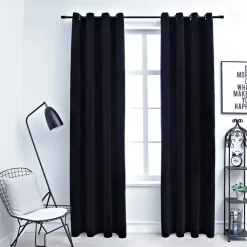 Kant &Amp; Klaar Gordijnen-vidaXL - Gordijn - Zwart - Fluweel - 140 x 175 cm - 2 stuks