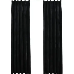 vidaXL - Gordijn - Zwart - Fluweel - 140 x 225 cm - 2 stuks