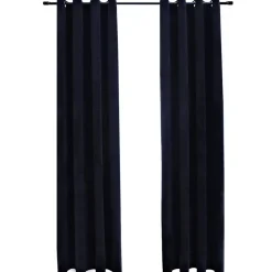 Gordijnen|Kant &Amp; Klaar Gordijnen-vidaXL - Gordijn - Zwart - Fluweel - 140 x 245 cm - 2 stuks