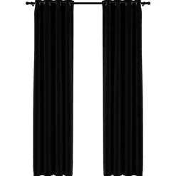 vidaXL - Gordijn - Zwart - Stof - 140 x 245 cm - 2 stuks