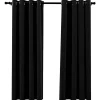 Gordijnen|Kant &Amp; Klaar Gordijnen-vidaXL - Gordijn - Zwart - Stof - 140 x 175 cm - 2 stuks