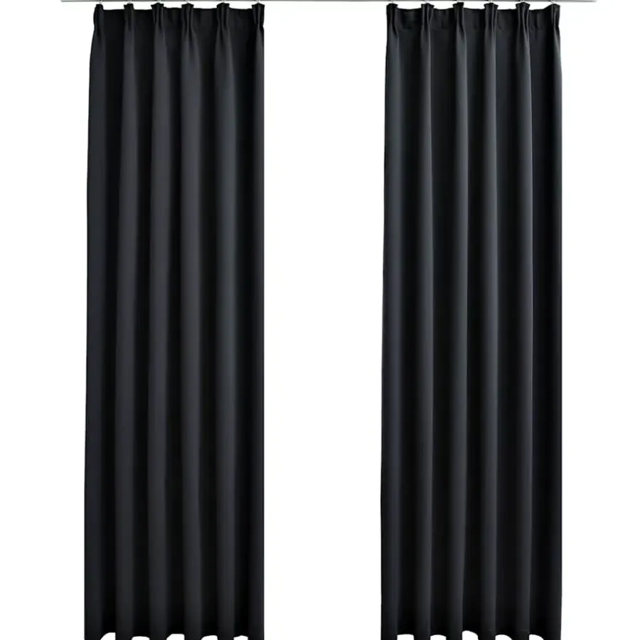 Kant &Amp; Klaar Gordijnen-vidaXL - Gordijn - Zwart - Stof - 140 x 225 cm