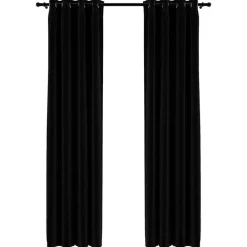 vidaXL - Gordijn - Zwart - Stof - 140 x 225 cm - 2 stuks