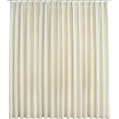 vidaXL - Gordijn verduisterend met haken - Crème - Fluweel - 290 x 245 cm