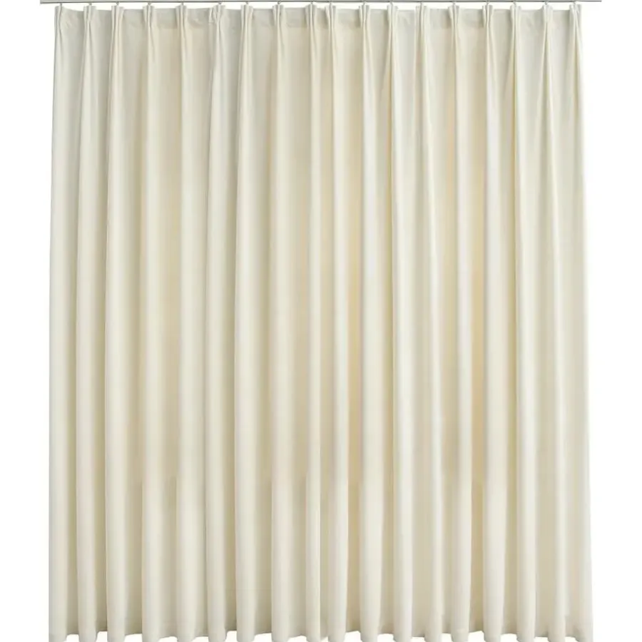 vidaXL - Gordijn verduisterend met haken - Crème - Fluweel - 290 x 245 cm