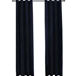 Kant &Amp; Klaar Gordijnen-vidaXL - Gordijn verduisterend - Zwart - Fluweel - 140 x 225 cm - 2 stuks