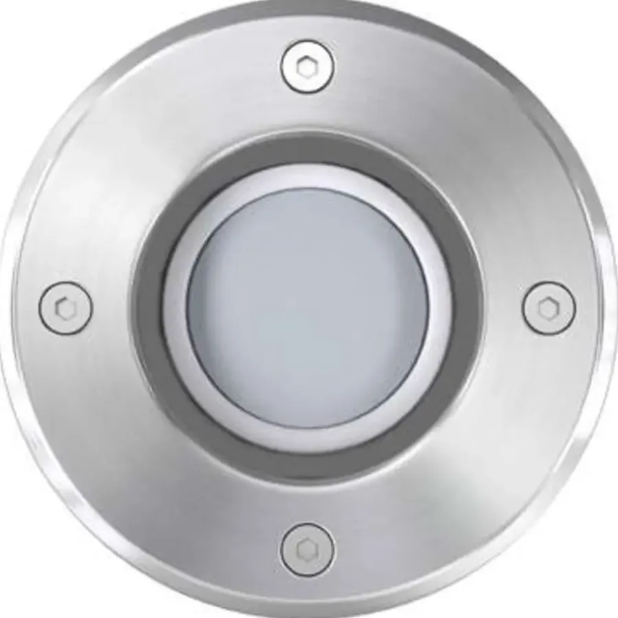 vidaXL - Grondspot - Zilver - Aluminium - 3 stuks