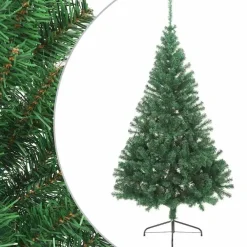 vidaXL - Halve Kerstboom - Groen - 180 x 115 cm