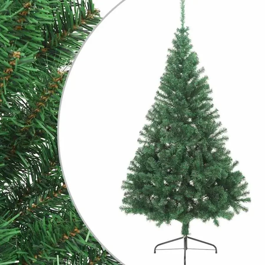 vidaXL - Halve Kerstboom - Groen - 210 x 120 cm