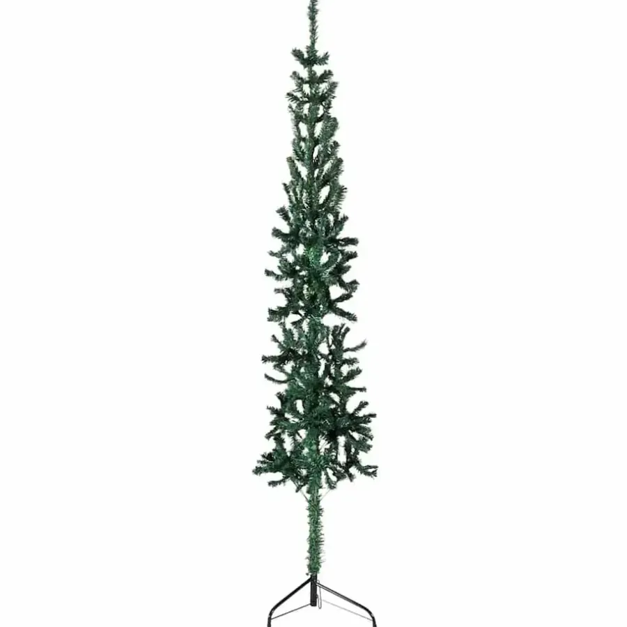 vidaXL - Halve Kunstkerstboom - Groen - 210 cm