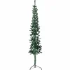 Kerstbomen-vidaXL - Halve Kunstkerstboom - Groen - 150 cm