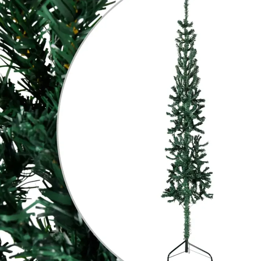 vidaXL - Halve Kunstkerstboom - Groen - 120 cm
