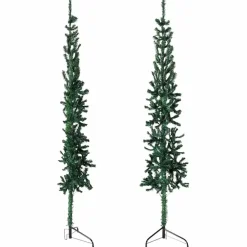 vidaXL - Halve Kunstkerstboom - Groen - 120 cm