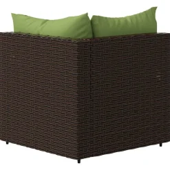 vidaXL - Hoekbank - Bruin - Poly rattan