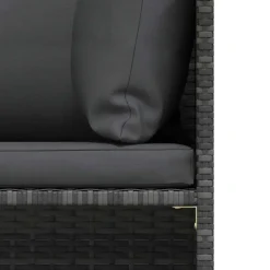 Loungeset Elementen-vidaXL - Hoekbank sectioneel - Grijs - Poly rattan - Met kussens