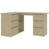 vidaXL - Hoekbureau - Bruin - Bewerkt hout
