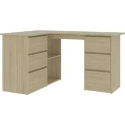 vidaXL - Hoekbureau - Bruin - Bewerkt hout