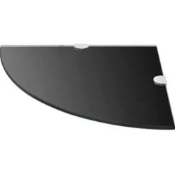 vidaXL - Hoekplank - Zwart - Glas - 25 x 25 cm