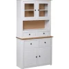 vidaXL - Hoge Kast - Wit - Grenenhout