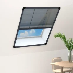 Raam En Deurhorren-vidaXL - Hor - Antraciet - Glasvezel - 60 x 80 cm