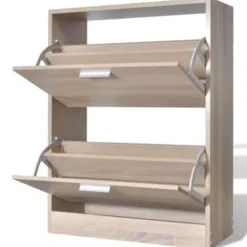 Schoenenkasten-vidaXL - Houten Schoenenkast - Bruin - Hout