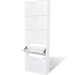 vidaXL - Houten Schoenenkast - Wit - Hout