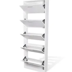 vidaXL - Houten Schoenenkast - Wit - Hout