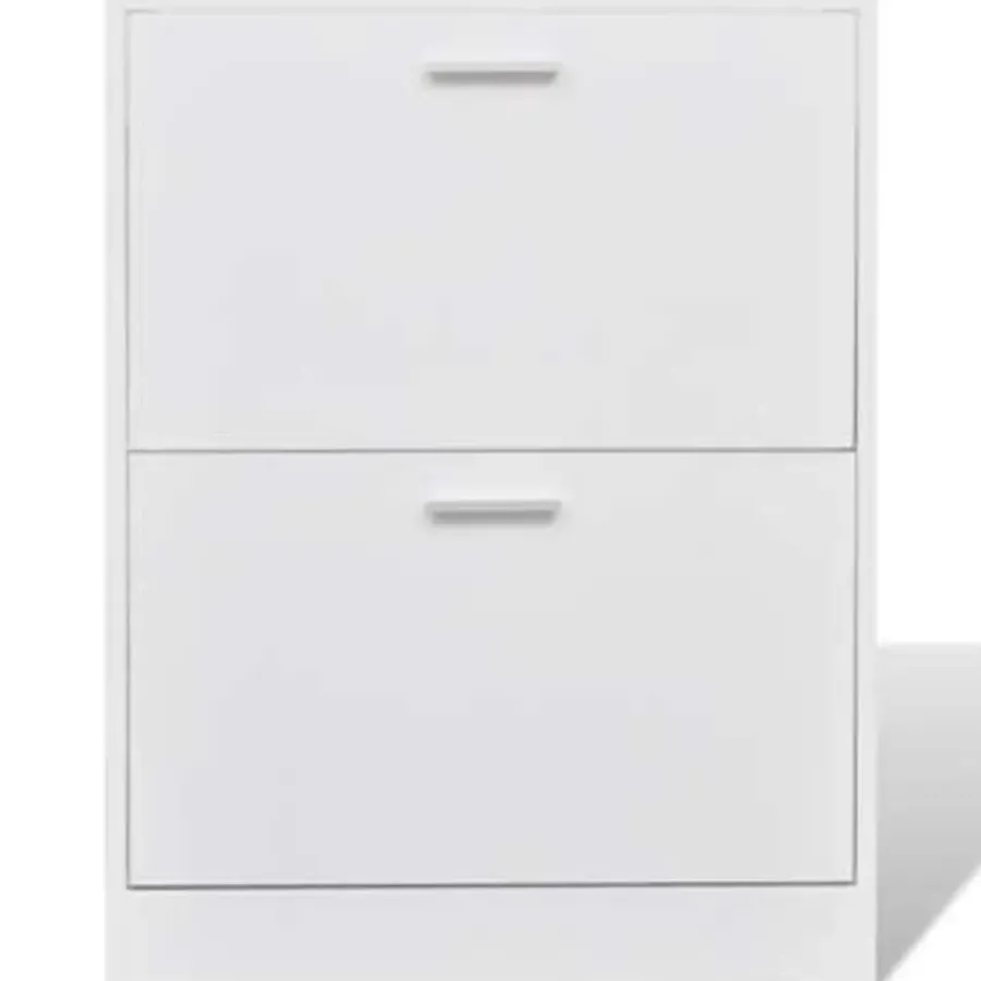 vidaXL - Houten Schoenenkast - Wit - Hout