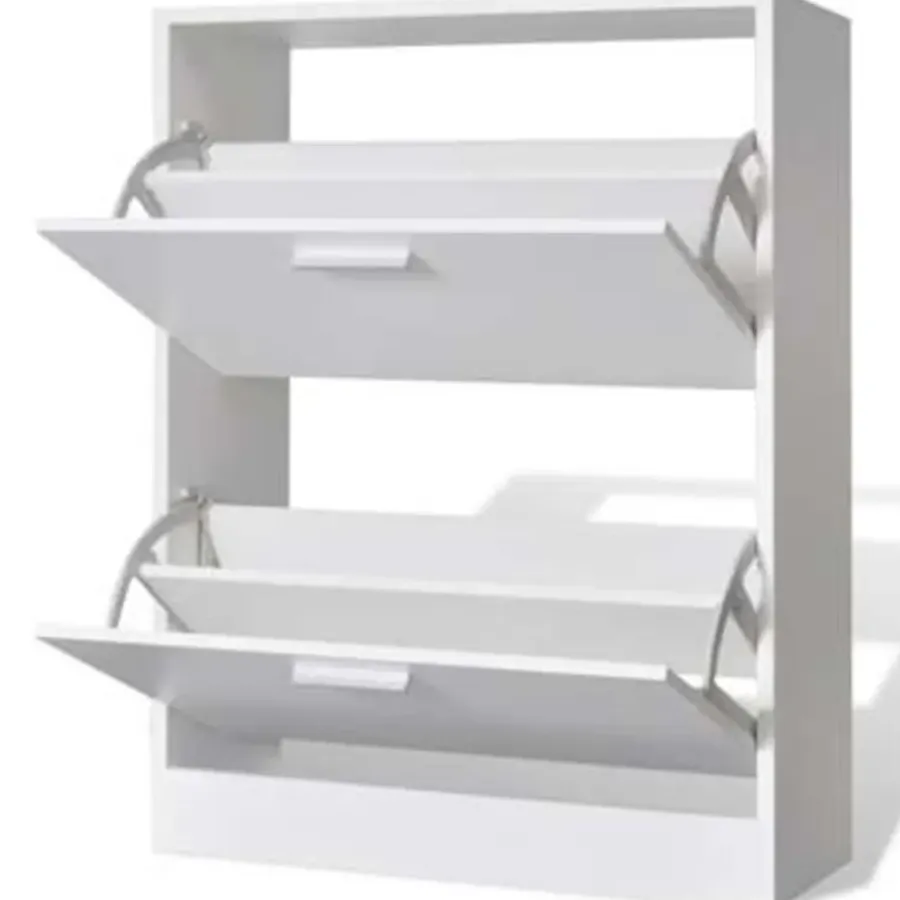 vidaXL - Houten Schoenenkast - Wit - Hout