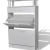 vidaXL - Houten Schoenenkast - Wit - Hout