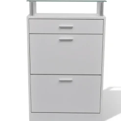 vidaXL - Houten Schoenenkast - Wit - Hout