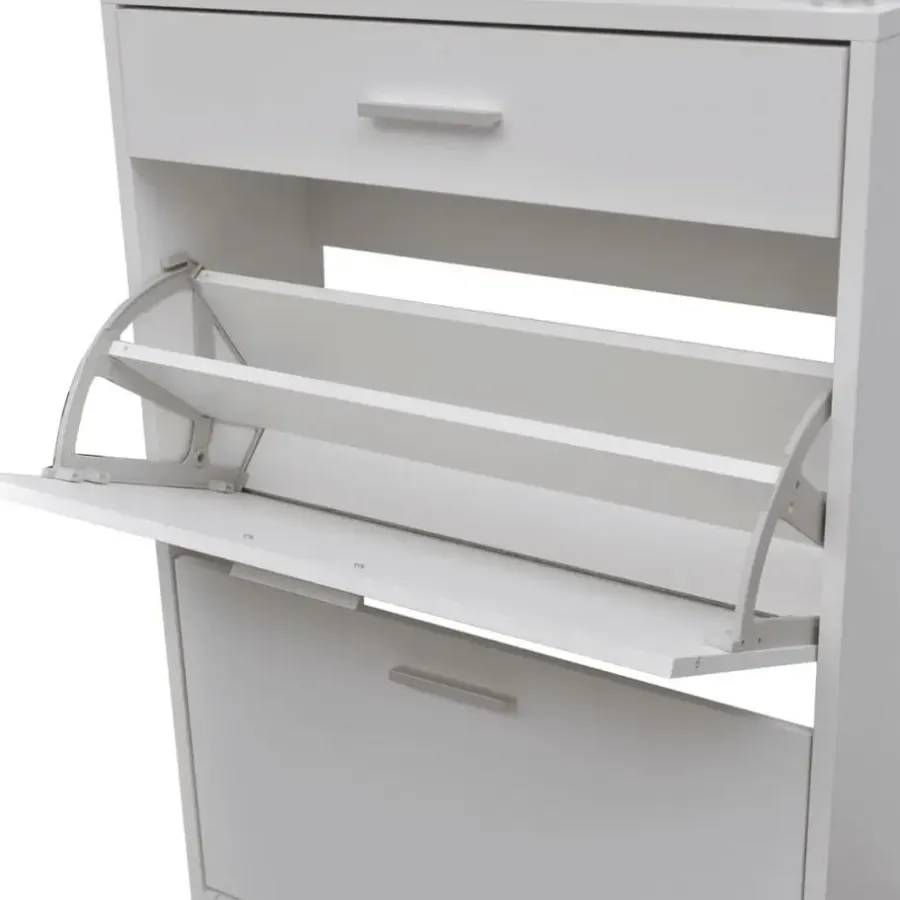 vidaXL - Houten Schoenenkast - Wit - Hout