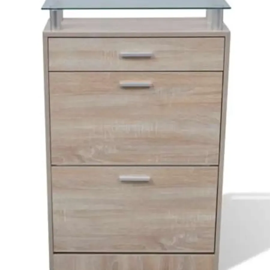 vidaXL - Houten Schoenenkast - Bruin - Hout