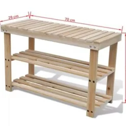 vidaXL - Houten Schoenenkast - Bruin - Hout