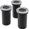 vidaXL - Inbouw Tuinlamp - Zilver - Aluminium - 3 stuks