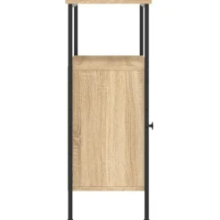 Nachtkastjes|Nachtkastjes-vidaXL - Industrieel Nachtkastjes met deur - Sonoma eiken - 41x31x80 cm - 2 st