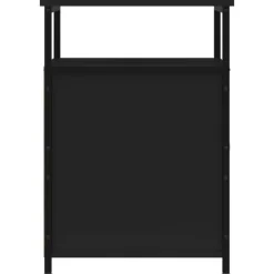 Nachtkastjes|Nachtkastjes-vidaXL - Industrieel Nachtkastjes met deur - Zwart - 40x42x60 cm - Set van 2