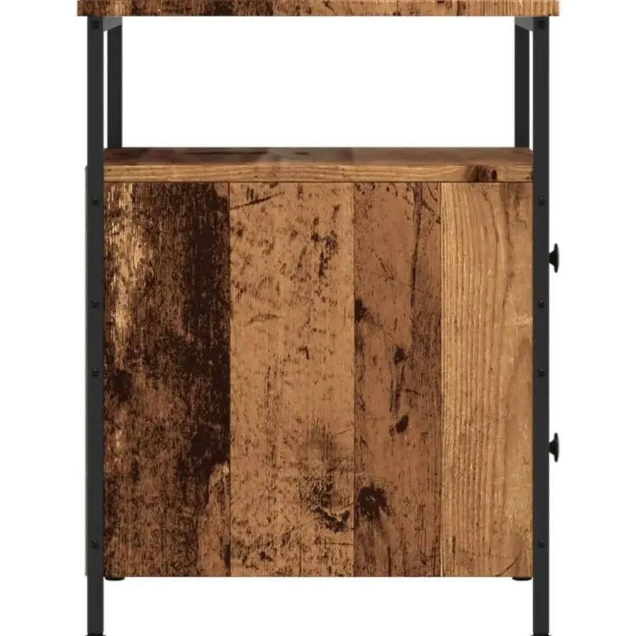 Nachtkastjes|Nachtkastjes-vidaXL - Industrieel Nachtkastjes met 2 lades - Oud hout - 44x45x60 cm - 2 st