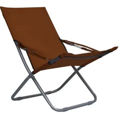Kamperen En Outdoor-vidaXL - Inklapbare Strandstoel - Bruin - Stof - 2 stuks