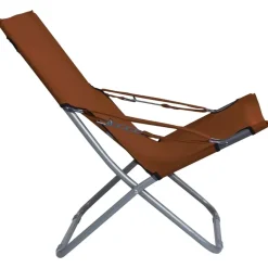 Kamperen En Outdoor-vidaXL - Inklapbare Strandstoel - Bruin - Stof - 2 stuks