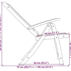 vidaXL - Inklapbare tuinstoelen - Bruin - Acaciahout - 2 stuks