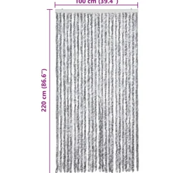 vidaXL - Insectengordijn - Multikleur - Polypropyleen - 100 x 220 cm